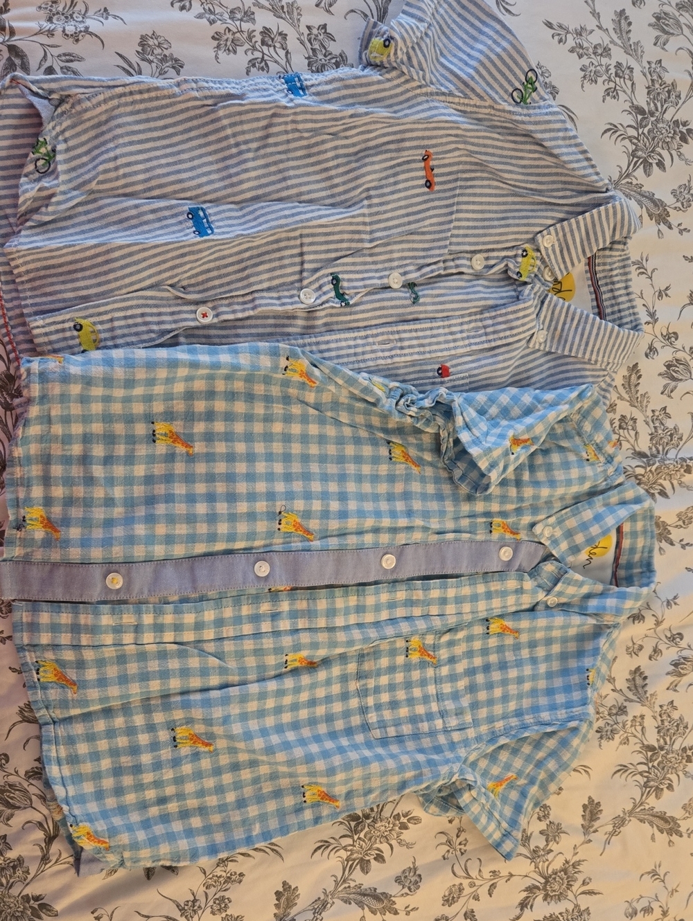 Boden Boys Shirts - Blue & White
